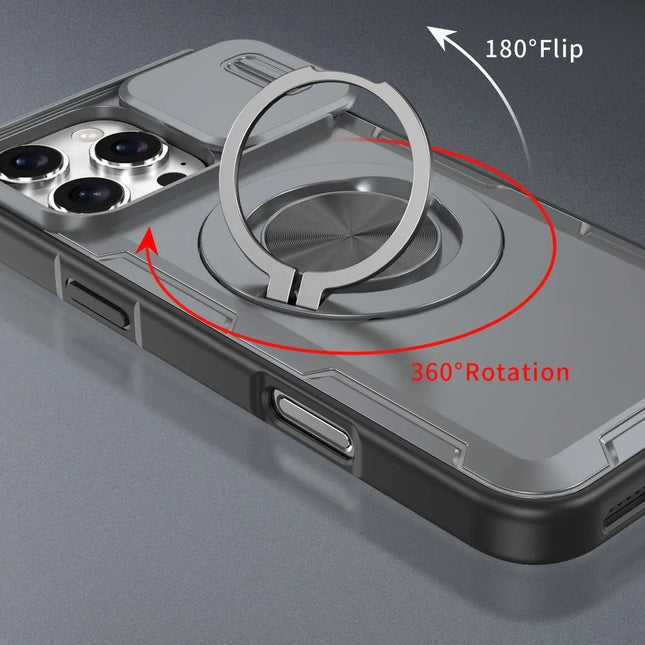 2-in-1 Magnetic Sliding Lens Case Grey for iPhone 16 Pro Max – product detail
