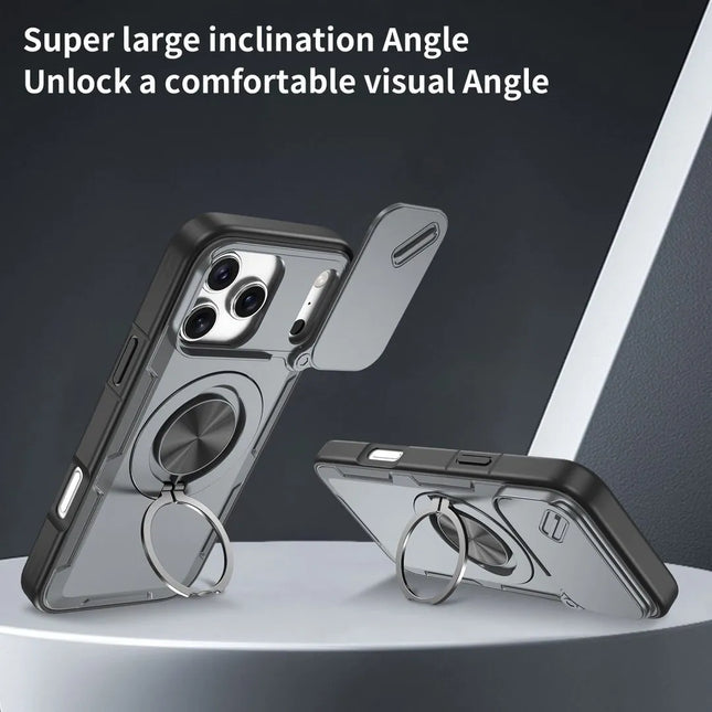 2-in-1 Magnetic Sliding Lens Case Grey for iPhone 17 Pro – product detail