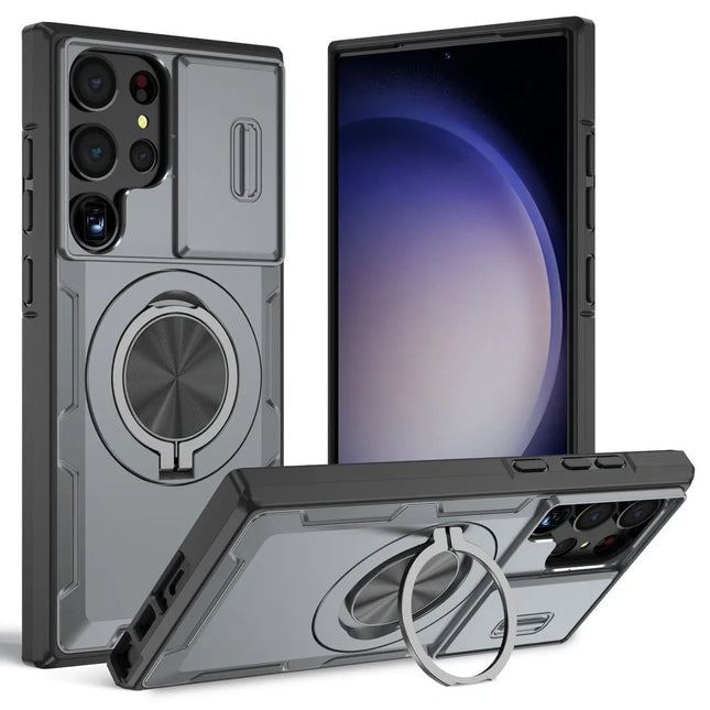 2-in-1 Magnetic Sliding Lens Case Grey for Samsung S23Ultra V1293-MCHHHS-23U
