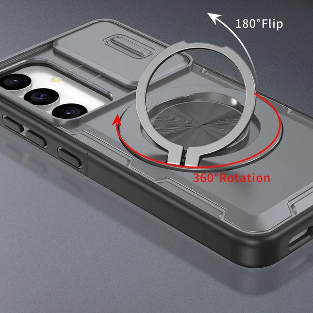 2-in-1 Magnetic Sliding Lens Case Grey for Samsung S25 – product detail
