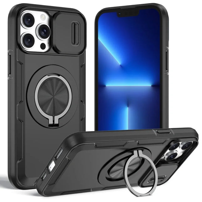 2-in-1 Magnetic Sliding Lens Case Black for iPhone 12 Pro Max V1293-MCHHS-12PM