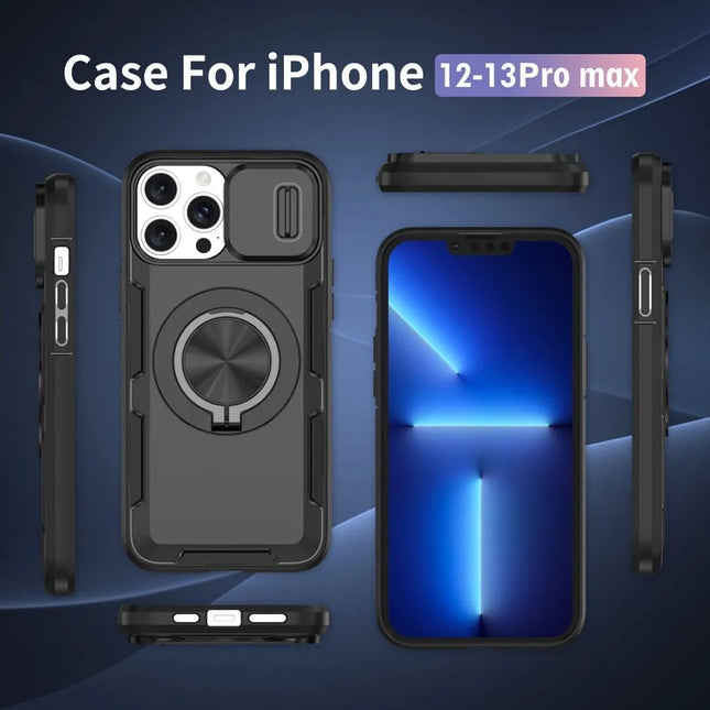 2-in-1 Magnetic Sliding Lens Case Black for iPhone 12 Pro Max – product detail