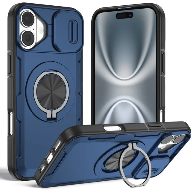 Red Warrior 2-in-1 Magnetic Sliding Lens Case blue for iPhone 17 V1293-MCHLS-17
