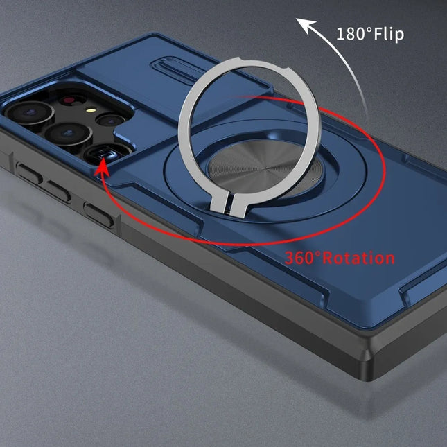 2-in-1 Magnetic Sliding Lens Case Blue for Samsung S23Ultra – product detail