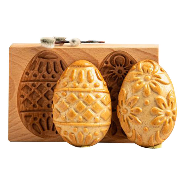 Wooden Cookie Cutter Baking Mold Carved Biscuit Cutter Embossing Mold Cookie Presses Stamps Gingerbread