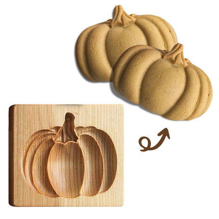 Wooden Cookie Cutter Baking Mold Carved Biscuit Cutter Embossing Mold Cookie Presses Stamps Gingerbread Cookie Mold for Cookies DIY Handmade Biscuits
