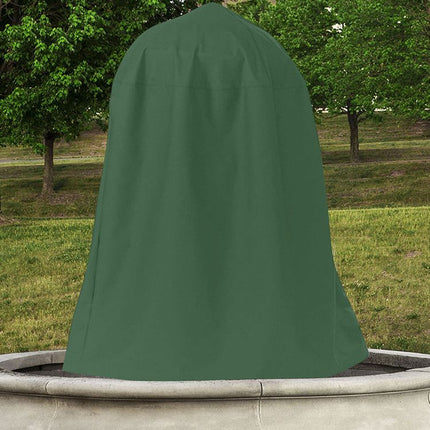 Garden Fountain Statue Protective Cover Silver Coated Oxford Cloth Waterproof Windproof Fountain Protector