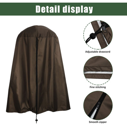 Garden Fountain Statue Protective Cover Silver Coated Oxford Cloth Waterproof Windproof Fountain Protector