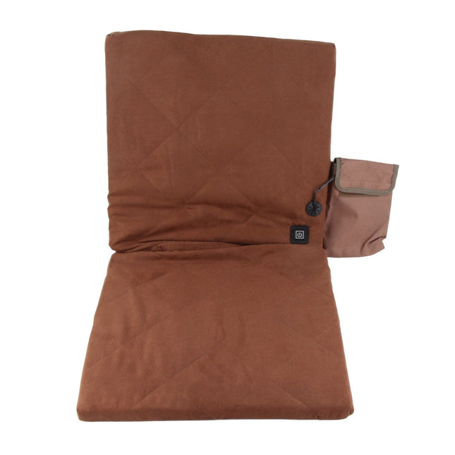 Electric Heating Seat Cushion Foldable Stadium Seats Heated Cover Pads with Backrest for Camping Fishing