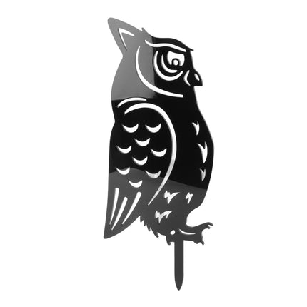 Garden Owl Decorative Insert Card Outdoor Courtyard Lawn Owl Silhouette Acrylic Stakes
