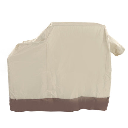 Grill Cover 420D Silver Coated Oxford Cloth Barbecue Cover Waterproof Dustproof Outdoor BBQ Grill Cover Beige Brown 104x68.5x124cm