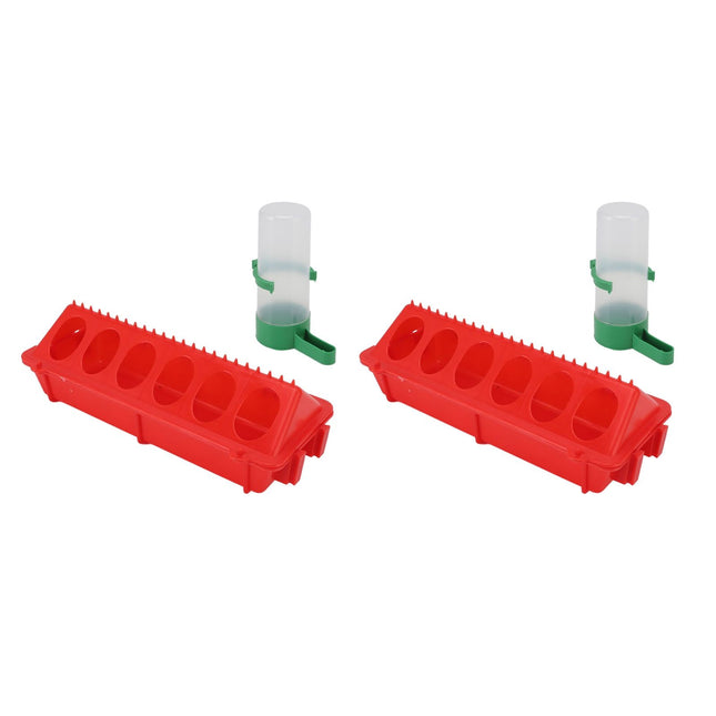 2Set Flip Top Chick Birds Water Feeder PP Chicken Trough Automatic Feeder with Splatter Proof Cover – product detail