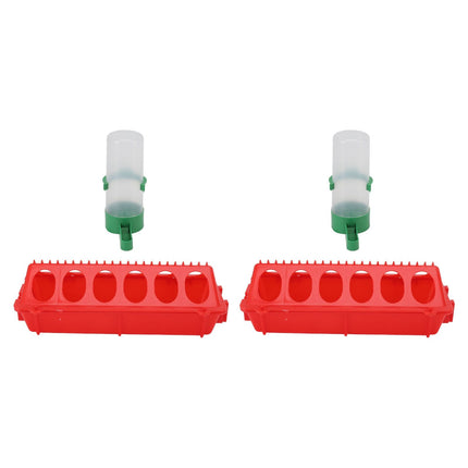 2Set Flip Top Chick Birds Water Feeder PP Chicken Trough Automatic Feeder with Splatter Proof Cover Poultry Equipment S Waterer 60ML