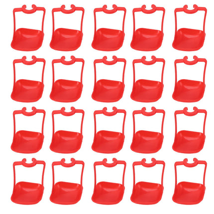 20Pcs Chicken Automatic Waterer Cups Rust Proof Bright Color Chicken Drinking Cups for Farm Red