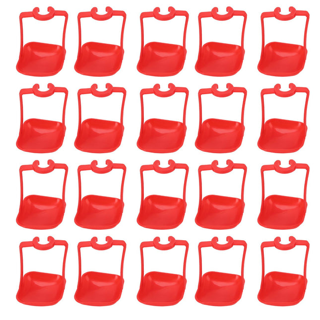 20Pcs Chicken Automatic Waterer Cups Rust Proof Bright Color Chicken Drinking Cups for Farm Red