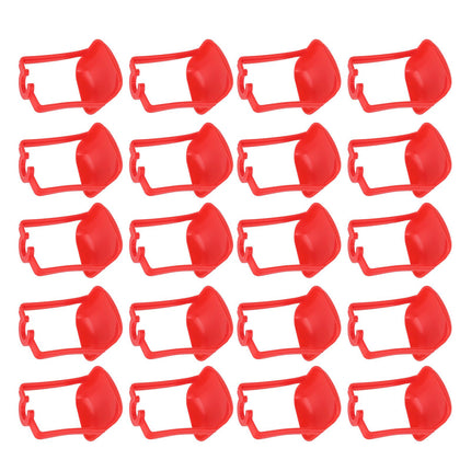 20Pcs Chicken Automatic Waterer Cups Rust Proof Bright Color Chicken Drinking Cups for Farm Red