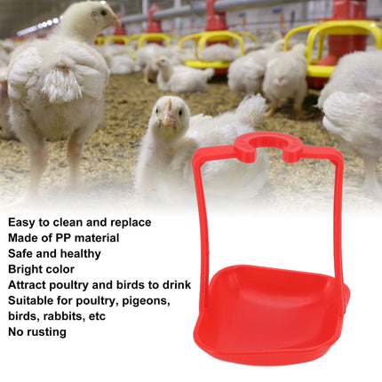 20Pcs Chicken Automatic Waterer Cups Rust Proof Bright Color Chicken Drinking Cups for Farm Red