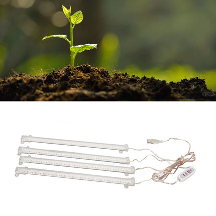Plant Grow Light 4 Heads USB Plug Dimmable Timer Function Full Spectrum LED Grow Light for Indoor Home Succulent 4.3W 84 Red LEDs and 84 Blue LEDs