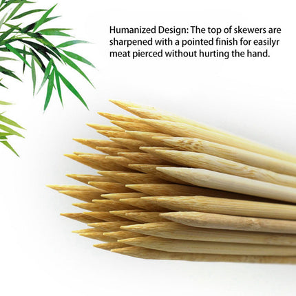 Disposable Barbecue Skewers Bamboo for Barbecue BBQ Appetiser Fruit Kabob Chocolate Fountain Grilling 3mm 25cm