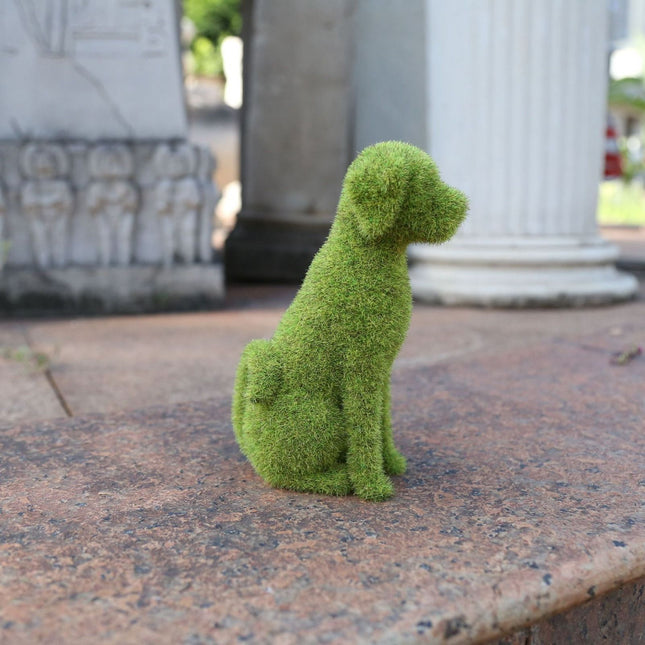 Flocked Animal Statue European Style Handcrafted Resin Simulation Moss Flocked Figurine for Garden Type A – product detail