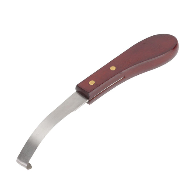 Hoof Knife Razor Stainless Steel Double Sided Blade Ergonomic Wooden Handle Hoof Edge Knife for Horse Hoof