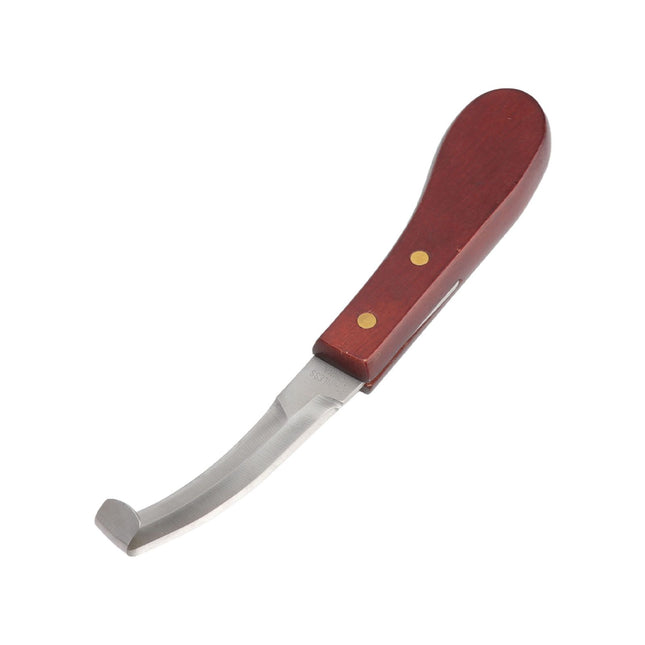 Hoof Knife Razor Stainless Steel Double Sided Blade Ergonomic Wooden Handle Hoof Edge Knife for Horse Hoof – product detail