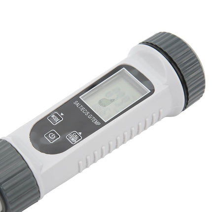Digital Salinity Tester High Accuracy Wide Range Temp Comp Large LCD Water Quality Tester for EC Temp S.G