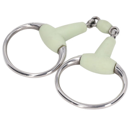 Horse Snaffle Bit Stainless Steel Horse Snaffle Roller Garden Breeding Mouth Bit for for 125mm Horse Mouth