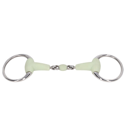 Horse Snaffle Bit Stainless Steel Horse Snaffle Roller Garden Breeding Mouth Bit for for 125mm Horse Mouth