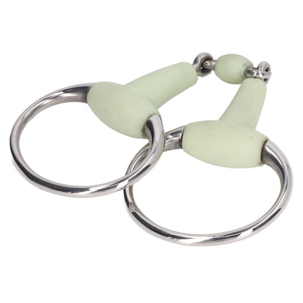 Horse Snaffle Bit Stainless Steel Horse Snaffle Roller Garden Breeding Mouth Bit for for 125mm Horse Mouth