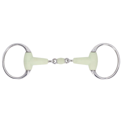 Horse Snaffle Bit Stainless Steel Horse Snaffle Roller Garden Breeding Mouth Bit for for 125mm Horse Mouth
