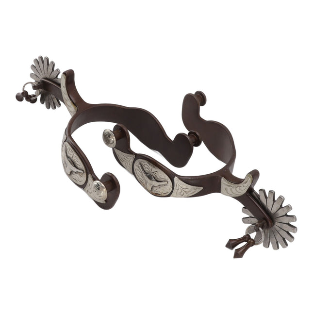 2 PCS Cowboy Horse Spurs Outdoor Garden Retro Spurs Saddlery Equipment with Cow Icon – product detail