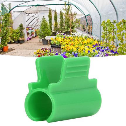 24pcs Greenhouse Clamps Single Head Row Cover Netting Tunnel Hoop Clips Insect Proof Shed Film Shading Net Rod Clips 19mm