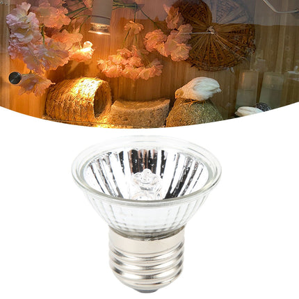 UVB Reptile Heat Lamp Bulbs Full Spectrum Energy Saving Sunbathe Heat Lamp for Amphibians 220‑240V Warm Light 75W