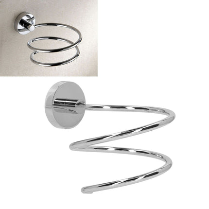 304 Stainless Steel Hair Dryer Rack Keep Tidy Wall Mount Blow Hair Dryer Holder for Bathroom Chrome Plated