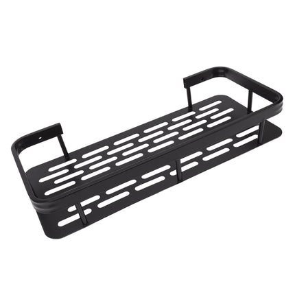 Shower Caddy Single Tier Durable Aluminium Rustproof Sticker Installation Shower Shelf for Bathroom Bedroom Kitchen Black