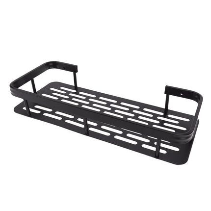 Shower Caddy Single Tier Durable Aluminium Rustproof Sticker Installation Shower Shelf for Bathroom Bedroom Kitchen Black