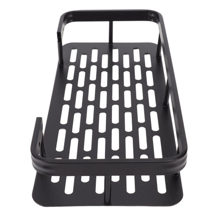 Shower Caddy Single Tier Durable Aluminium Rustproof Sticker Installation Shower Shelf for Bathroom Bedroom Kitchen Black