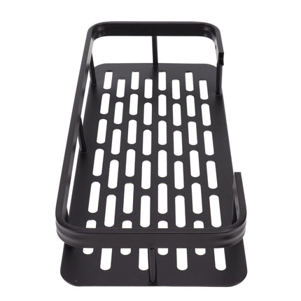 Shower Caddy Single Tier Durable Aluminium Rustproof Sticker Installation Shower Shelf for Bathroom Bedroom Kitchen Black