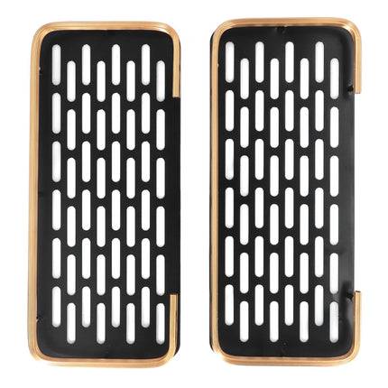 Shower Caddy Double Layer Rectangle Shape Space Saving Aluminum Punching Free Installation Bathroom Supplies for Home Black Gold