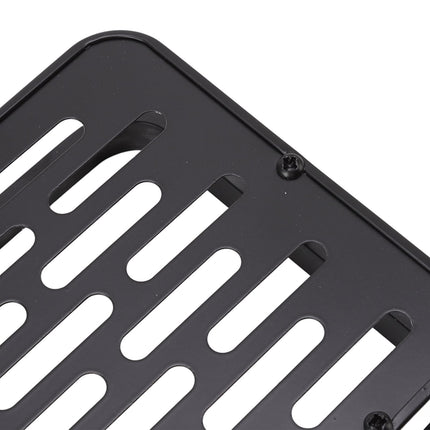 Shower Storage Rack 3 Layers Punch Free Rectangle Aluminum Shower Shelf Basket for Home Bathroom Black