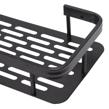 Shower Storage Rack 3 Layers Punch Free Rectangle Aluminum Shower Shelf Basket for Home Bathroom Black
