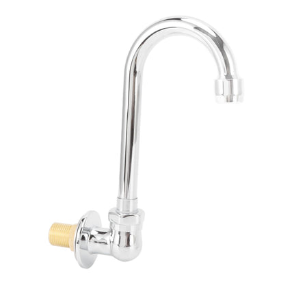 Foot Pedal Faucet Stainless Steel G1/2 Thread Wall Mounted Knee Valve Basin Tap for Hospital Railway Station Factory