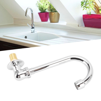 Foot Pedal Faucet Stainless Steel G1/2 Thread Wall Mounted Knee Valve Basin Tap for Hospital Railway Station Factory