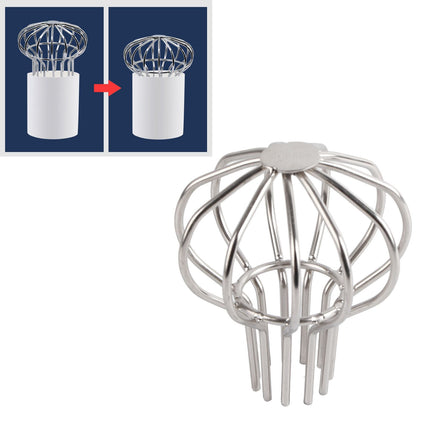 Outdoor Roof Drain Stainless Steel Anti Blocking Round Line Cap Floor Drain Gutter Cleaning Floor Net for Balcony Terrace 50