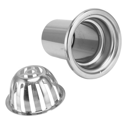 Roof Floor Drain Stainless Steel Non Blocking Balcony Outdoor Rain Bucket Drainage Parts Round 4in