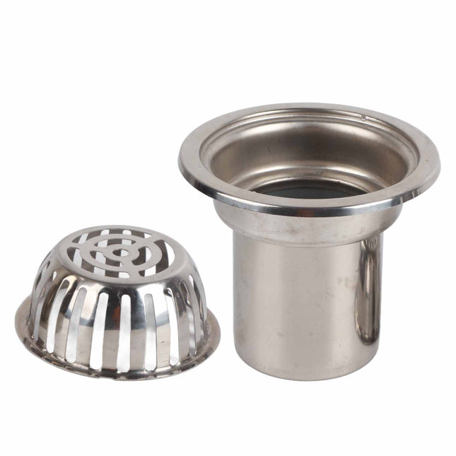 Roof Floor Drain Stainless Steel Non Blocking Balcony Outdoor Rain Bucket Drainage Parts Round 5in – product detail
