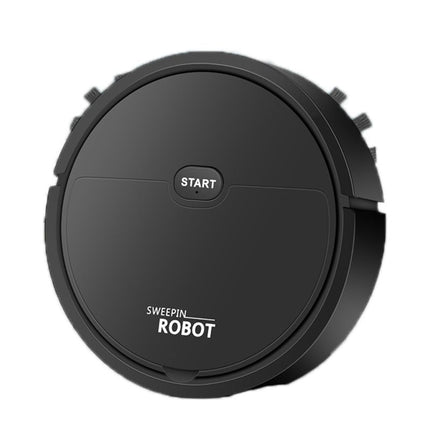 Robot Vacuum Cleaner USB Smart 3 In 1 Suction Sweeping Mopping Function Automatic Vacuum Cleaner for Small Apartments Black
