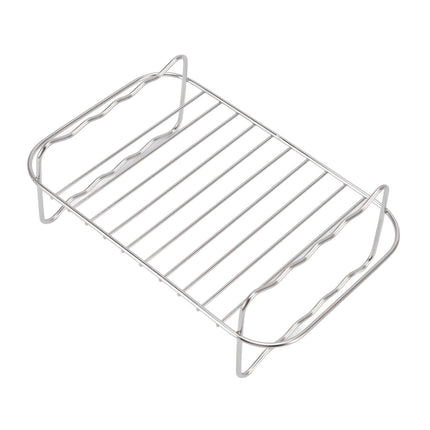Fryer Rack Stainless Steel Rectangle Double Layer Fryer Accessory for NINJA FOOD 8QT Dual Basket Fryer