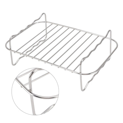 Fryer Rack Stainless Steel Rectangle Double Layer Fryer Accessory for NINJA FOOD 8QT Dual Basket Fryer